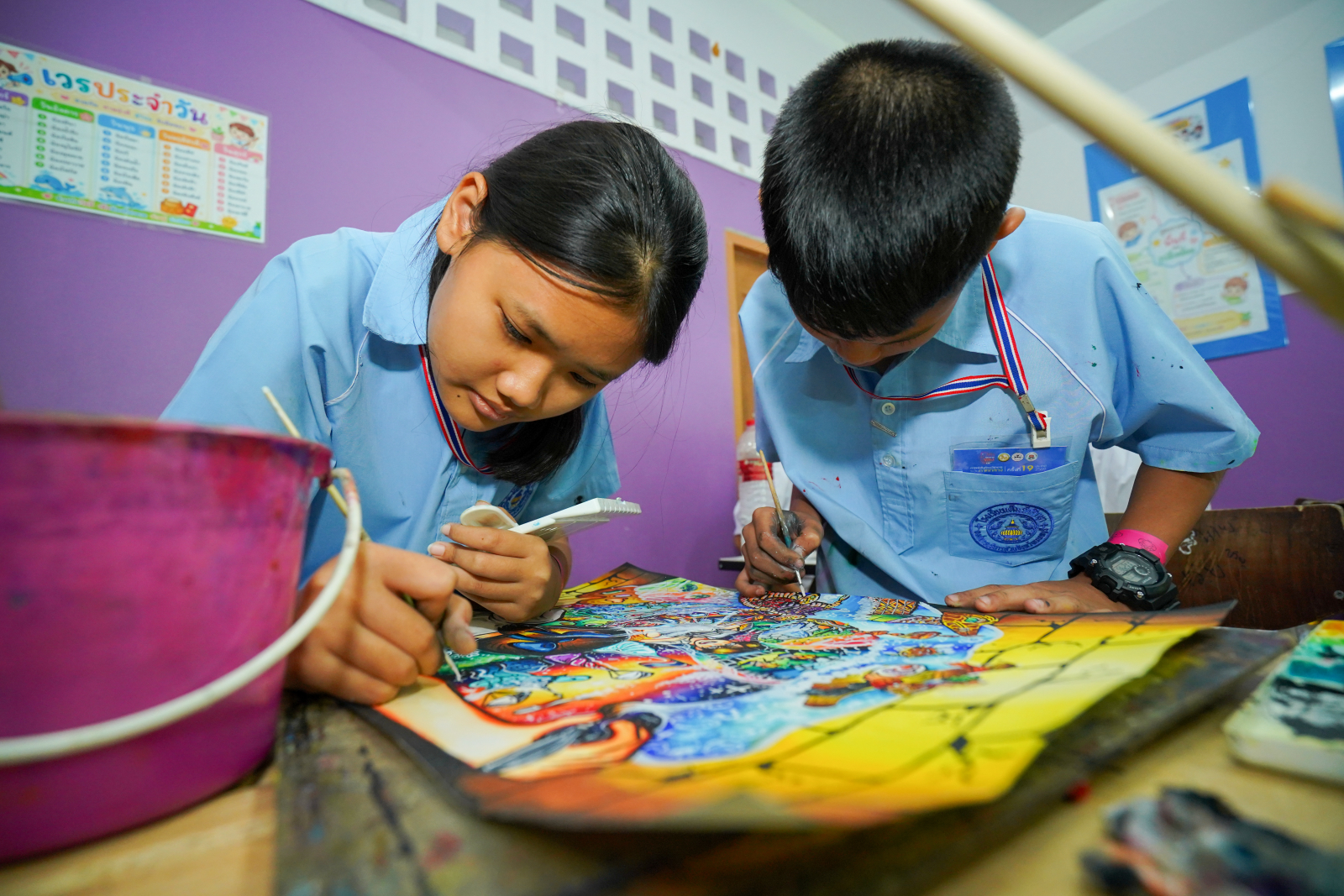 รวมภาพบรรยากาศวาดภาพระบายสี ทุกระดับชั้น (20/07/69)